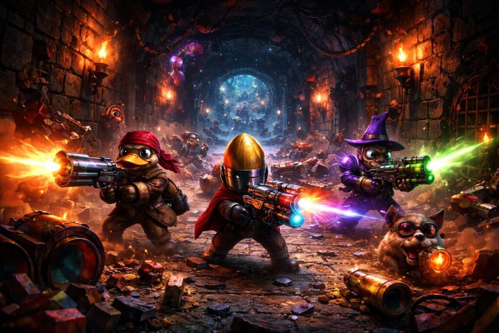 découvrez enter the gungeon, un jeu palpitant où l'aventure dans des donjons délirants vous attend. plongez dans un univers déjanté rempli de défis, d’armes uniques et d’action intense.